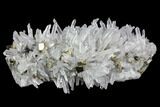 Quartz Crystal Cluster With Gleaming Pyrite - Peru #84788-2